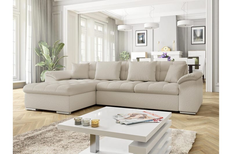Camior Soffa med Divan 3-sits - Beige - Möbler - Vardagsrum - Soffor - Divansoffa & schäslong