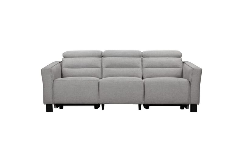 Carpari Djup 3-sits Biosoffa 224 cm med Recliner i Tyg, Grå