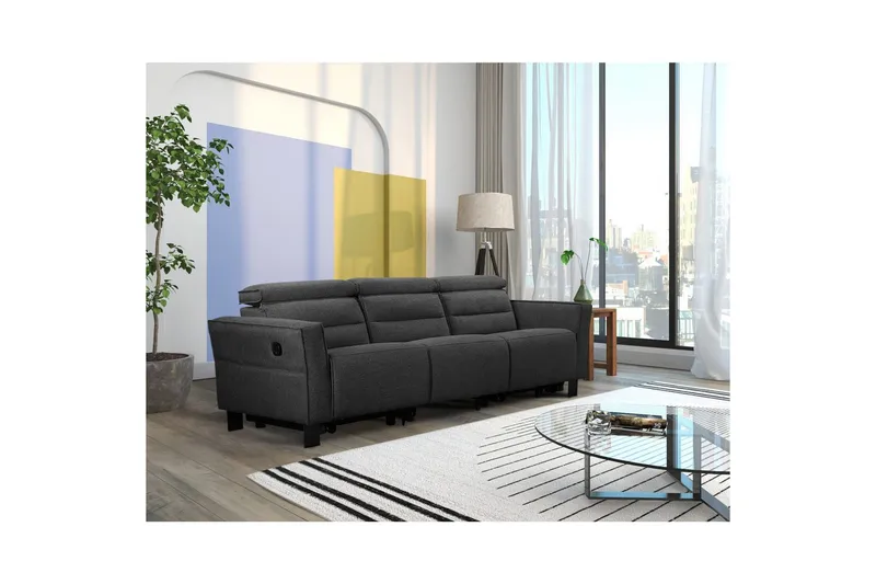 Carpari Reclinersoffa 3-sits - Grå - Möbler - Vardagsrum - Soffor - Reclinersoffor & Biosoffor