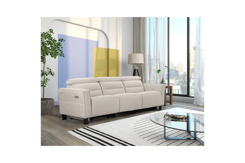 Carpari Reclinersoffa 3-sits - Vit - Möbler - Vardagsrum - Soffor - Reclinersoffor & Biosoffor