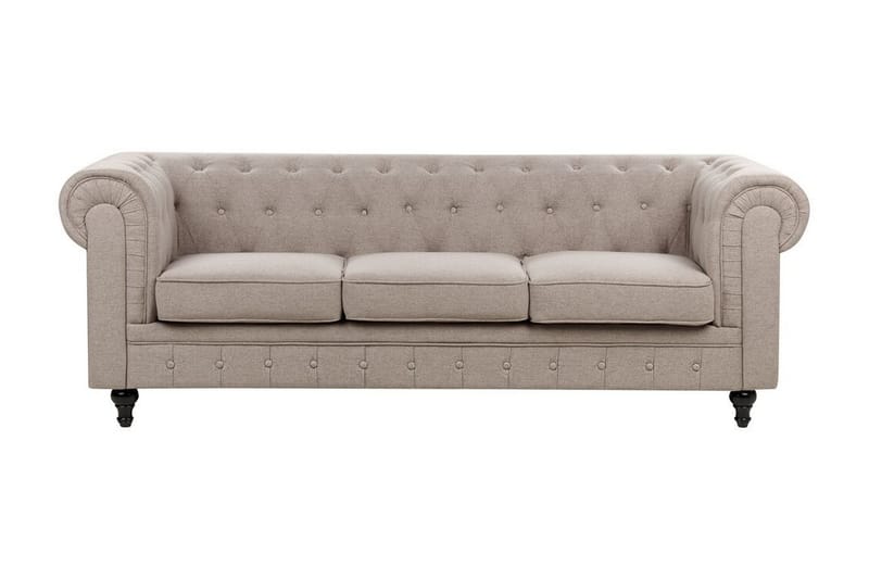 Casonya Soffa 3-sits - Beige/Mörkt trä - Möbler - Vardagsrum - Soffor - 3-sits soffor