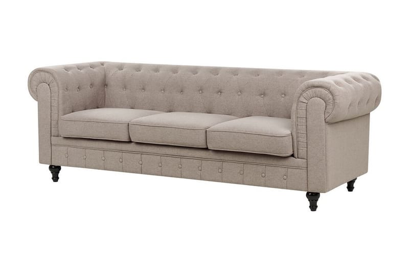 Casonya Soffa 3-sits - Beige/Mörkt trä - Möbler - Vardagsrum - Soffor - 3-sits soffor