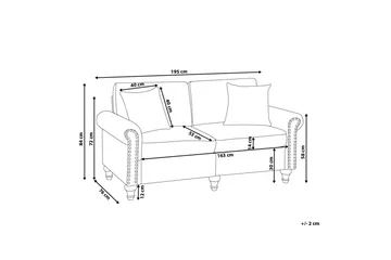 Cher Soffa 3-sits - Beige/Mörkt trä - Möbler - Vardagsrum - Soffor - 3-sits soffor