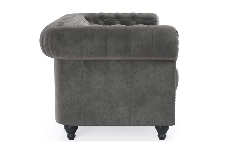 Chesterfield Deluxe 2-sits Soffa - Mörkgrå - Möbler - Vardagsrum - Soffor - 2-sits soffor