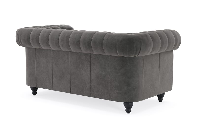 Chesterfield Deluxe 2-sits Soffa - Mörkgrå - Möbler - Vardagsrum - Soffor - 2-sits soffor