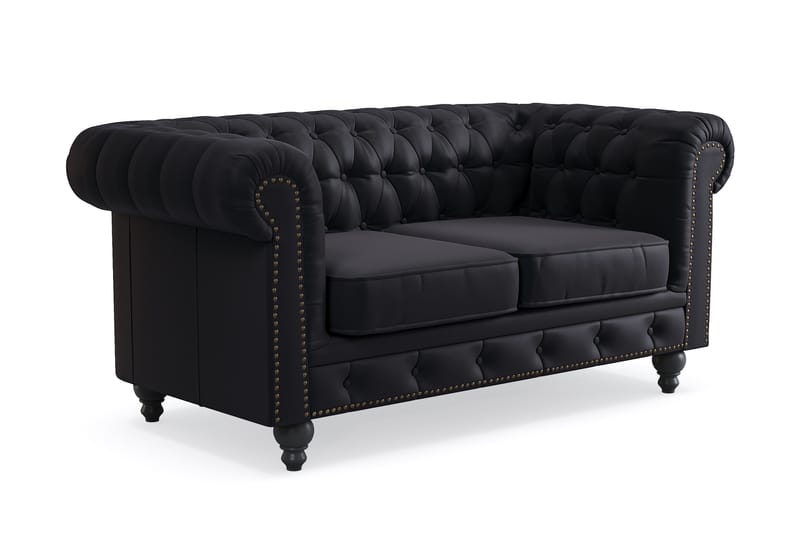 Chesterfield Deluxe 2-sits Soffa - Svart - Möbler - Vardagsrum - Soffor - 2-sits soffor