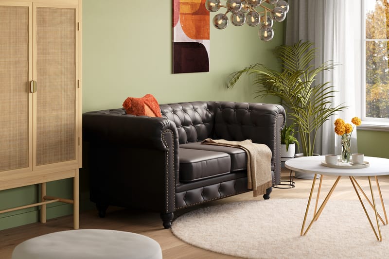 Chesterfield Deluxe 2-sits Soffa - Svart - Möbler - Vardagsrum - Soffor - 2-sits soffor
