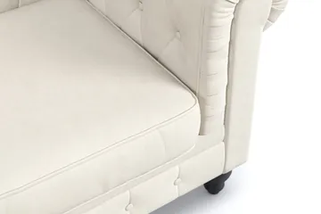 Chesterfield Lyx 3 sits Sammetssoffa- Djup soffa - Beige - Möbler - Vardagsrum - Soffor - Sammetssoffor