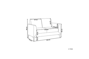 Chet Soffa 2-sits - Beige/Svart - Möbler - Vardagsrum - Soffor - 2-sits soffor