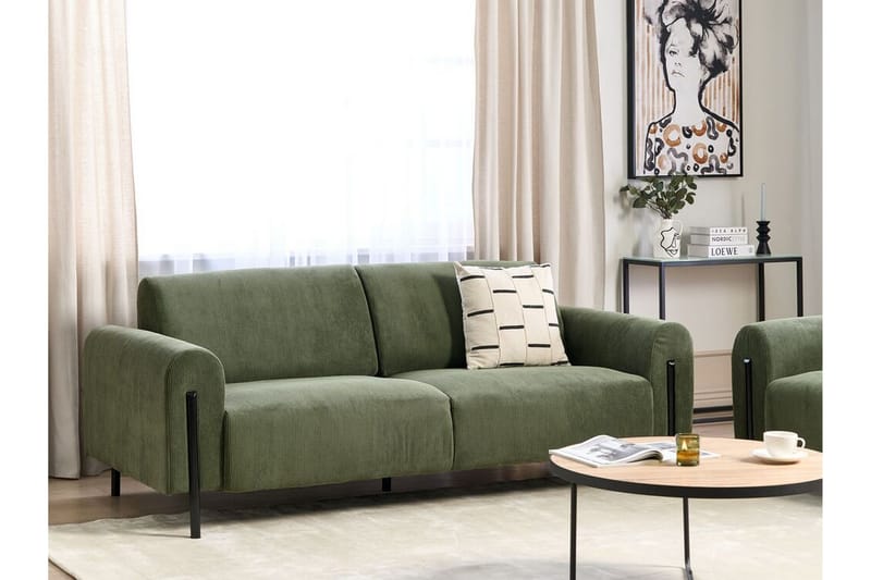 Christa Soffa 3-sits - Grön/Svart - Möbler - Vardagsrum - Soffor - 3-sits soffor