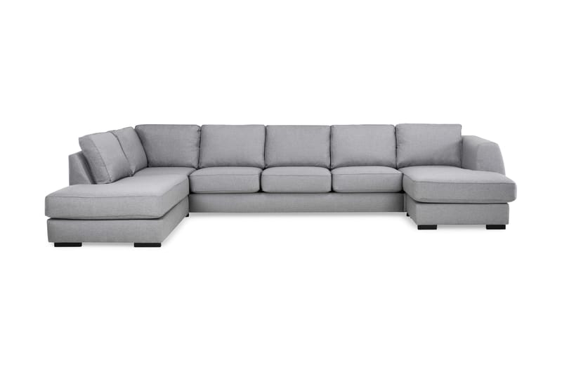 CLARKSVILLE U-soffa Large med Divan Höger Ljusgrå - U-soffor