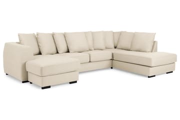 CLARKSVILLE U-soffa med Divan Vänster Kuvertkuddar Beige