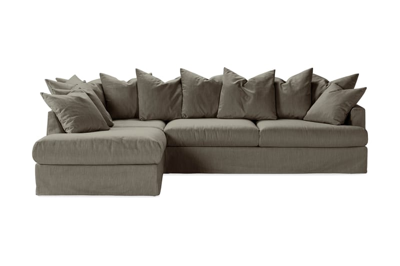 CONCAN Soffa med Schäslong Vänster Mörkgrön - Divansoffa & schäslong