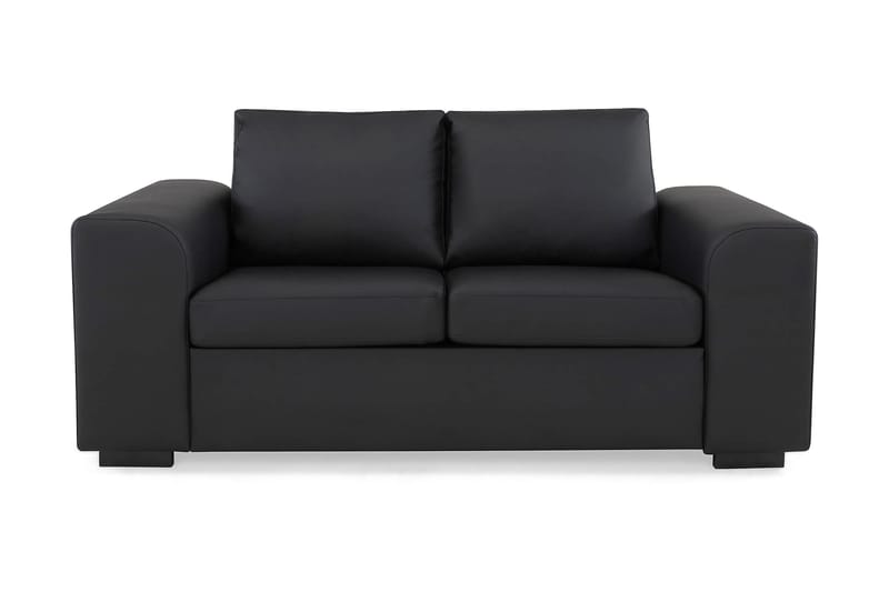 CONNECT 2-sits Soffa Konstläder Svart - Skinnsoffor - 2-sits soffor
