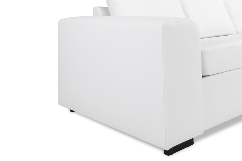 CONNECT 3-sits Soffa Konstläder Vit - Skinnsoffor - 3-sits soffor