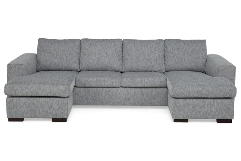 CONNECT Dubbeldivansoffa 4-sits Finvävt Tyg Mörkgrå - Skräddarsy färg och tyg - U-soffor CONNECT Dubbeldivansoffa 4-sits Finvävt Tyg Mörkgrå - Skräddarsy färg och tyg - U-soffor