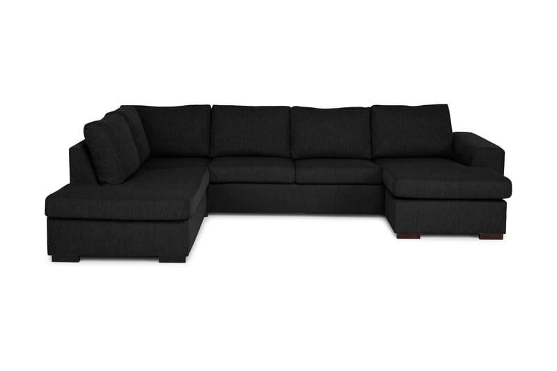 CONNECT U-soffa Large med Divan Vänster Svart - U-soffor