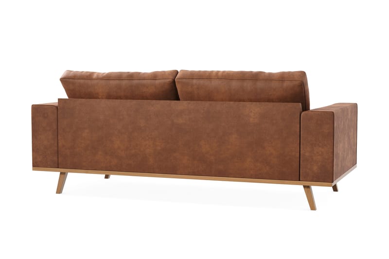 Copenhagen 2-sits Soffa i Konstläder - Brun - Möbler - Vardagsrum - Soffor - Skinnsoffor
