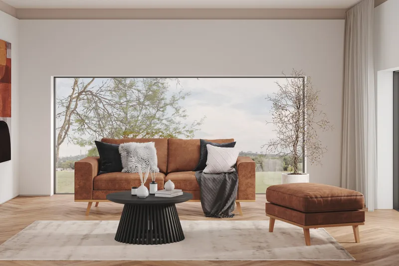 Copenhagen 2-sits Soffa i Konstläder - Brun - Möbler - Vardagsrum - Soffor - Skinnsoffor