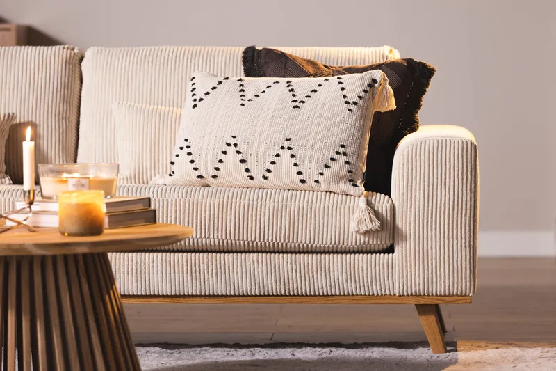 Copenhagen 3-sits Manchestersoffa - Beige - Möbler - Vardagsrum - Soffor - 3-sits soffor