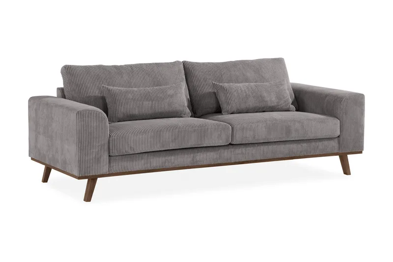 Copenhagen 3-sits Manchestersoffa - Mörkgrå - Möbler - Vardagsrum - Soffor - 3-sits soffor