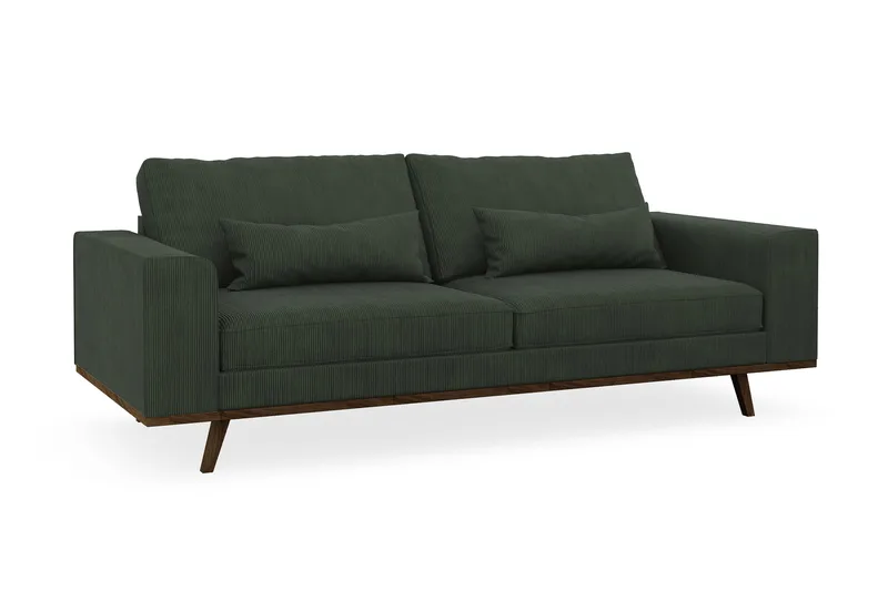 Copenhagen 3-sits Manchestersoffa - Mörkgrön - Möbler - Vardagsrum - Soffor - 3-sits soffor