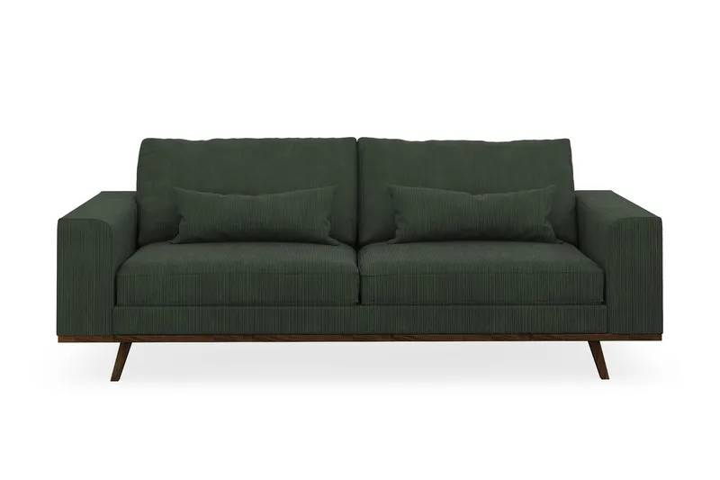 Copenhagen 3-sits Manchestersoffa - Mörkgrön - Möbler - Vardagsrum - Soffor - 3-sits soffor