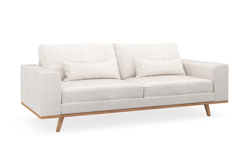 Copenhagen 3-sits Soffa i Bouclé - Vit - Möbler - Vardagsrum - Soffor - 3-sits soffor