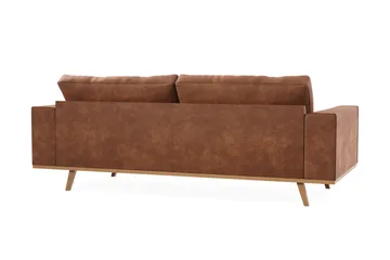 Copenhagen 3-sits Soffa i Konstläder - Brun - Möbler - Vardagsrum - Soffor - 3-sits soffor
