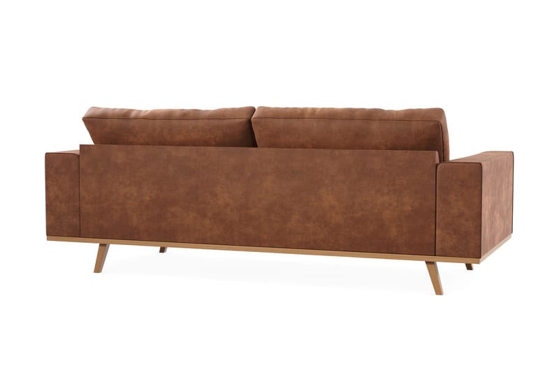 Copenhagen 3-sits Soffa i Konstläder - Brun - Möbler - Vardagsrum - Soffor - 3-sits soffor