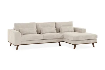 Copenhagen 4-sits Högervänd L-formad Divansoffa i Manchester - Beige - Möbler - Vardagsrum - Soffor - Divansoffa & schäslong