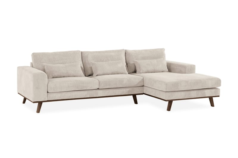 Copenhagen 4-sits Högervänd L-formad Divansoffa i Manchester - Beige - Möbler - Vardagsrum - Soffor - Divansoffa & schäslong