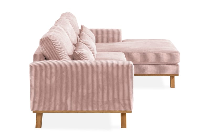 Copenhagen 4-sits Högervänd L-formad Divansoffa i Manchester - Rosa - Möbler - Vardagsrum - Soffor - Divansoffa & schäslong