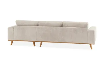 Copenhagen 4-sits Högervänd L-formad Djup Divansoffa i Manchester - Beige - Möbler - Vardagsrum - Soffor - Divansoffa & schäslong