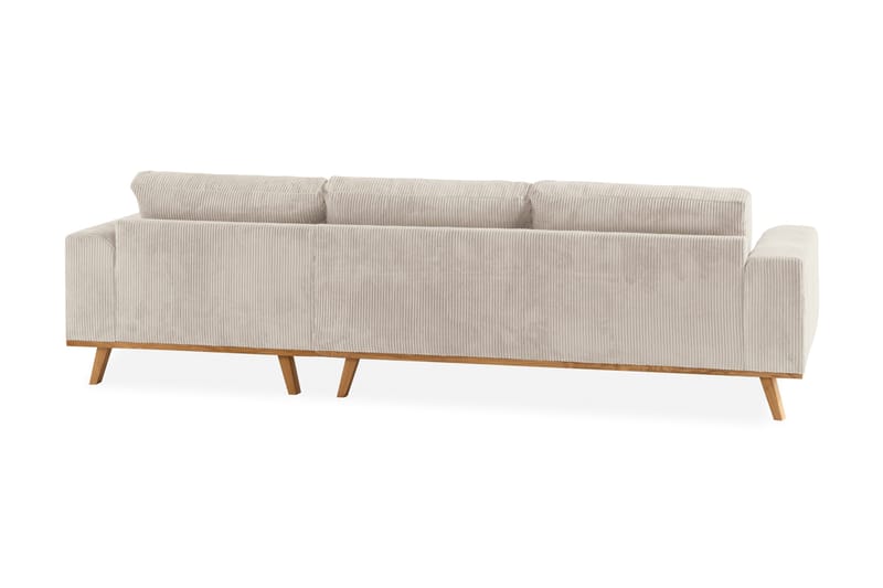 Copenhagen 4-sits Högervänd L-formad Djup Divansoffa i Manchester - Beige - Möbler - Vardagsrum - Soffor - Divansoffa & schäslong