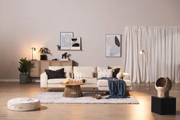 Copenhagen 4-sits Högervänd L-formad Djup Divansoffa i Manchester - Beige - Möbler - Vardagsrum - Soffor - Divansoffa & schäslong