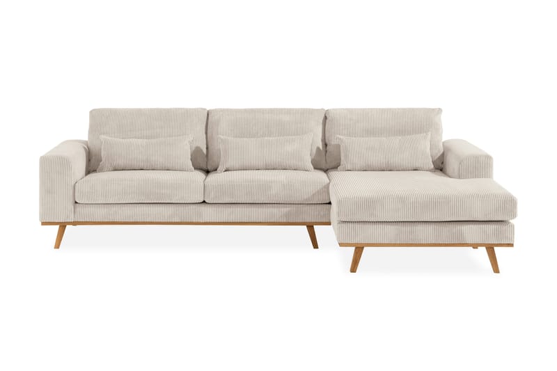 Copenhagen 4-sits Högervänd L-formad Djup Divansoffa i Manchester, Beige
