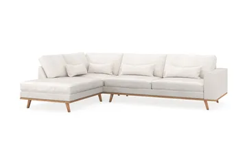 Copenhagen 4-sits Vänstervänd L-formad Schäslongsoffa i Bouclé - Vit - Möbler - Vardagsrum - Soffor - Divansoffa & schäslong