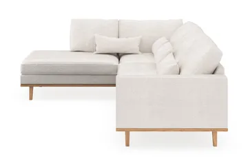 Copenhagen 4-sits Vänstervänd L-formad Schäslongsoffa i Bouclé - Vit - Möbler - Vardagsrum - Soffor - Divansoffa & schäslong