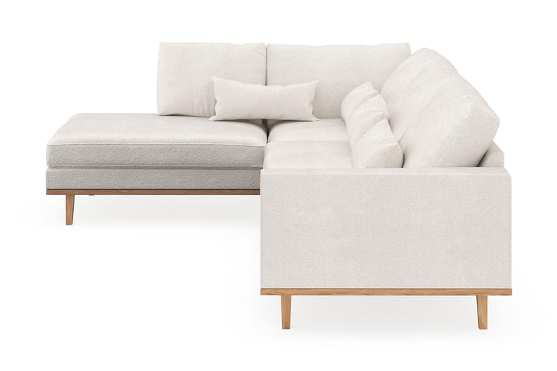 Copenhagen 4-sits Vänstervänd L-formad Schäslongsoffa i Bouclé - Vit - Möbler - Vardagsrum - Soffor - Divansoffa & schäslong