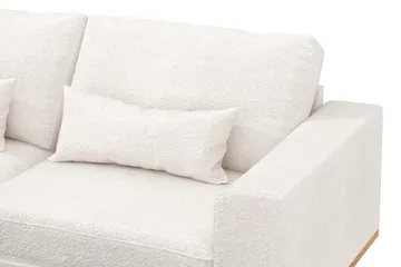 Copenhagen 4-sits Vänstervänd L-formad Schäslongsoffa i Bouclé - Vit - Möbler - Vardagsrum - Soffor - Divansoffa & schäslong