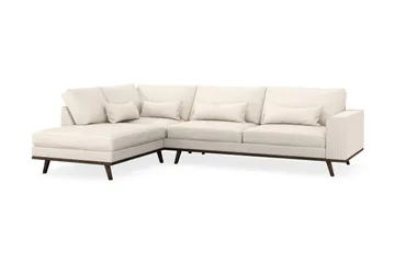 Copenhagen 4-sits Vänstervänd L-formad Schäslongsoffa i Manchester - Beige - Möbler - Vardagsrum - Soffor - Divansoffa & schäslong