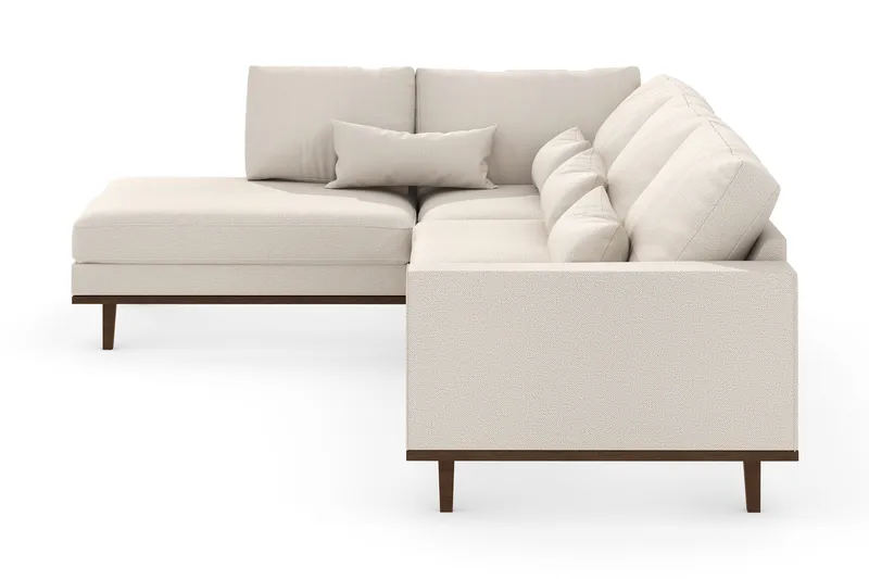 Copenhagen 4-sits Vänstervänd L-formad Schäslongsoffa i Tyg - Beige - Möbler - Vardagsrum - Soffor - Divansoffa & schäslong