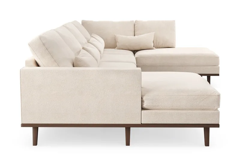 Copenhagen 5-sits Högervänd U-formad Large Soffa med Divan och Schäslong i Chenille - Beige - Möbler - Vardagsrum - Soffor - U-soffor