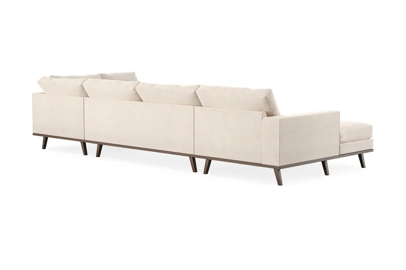 Copenhagen 5-sits Högervänd U-formad Large Soffa med Divan och Schäslong i Chenille - Beige - Möbler - Vardagsrum - Soffor - U-soffor