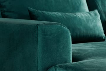 Copenhagen 5-sits Högervänd U-formad Soffa med Divan och Schäslong i Sammet - Grön - Möbler - Vardagsrum - Soffor - U-soffor
