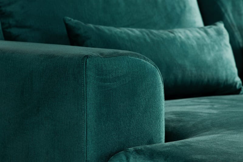 Copenhagen 5-sits Högervänd U-formad Soffa med Divan och Schäslong i Sammet - Grön - Möbler - Vardagsrum - Soffor - U-soffor