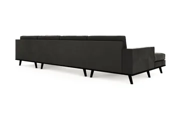 Copenhagen 5-sits Högervänd U-formad Soffa med Divan och Schäslong i Sammet - Mörkgrå - Möbler - Vardagsrum - Soffor - U-soffor
