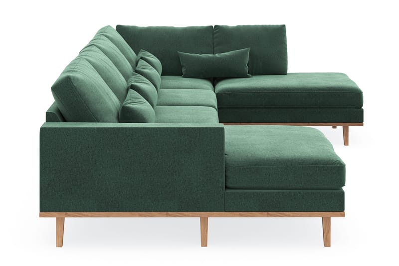 Copenhagen 5-sits Högervänd U-formad Soffa med Divan och Schäslong i Sammet - Mörkgrön - Möbler - Vardagsrum - Soffor - Sammetssoffor