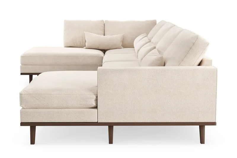 Copenhagen 5-sits Vänstervänd U-formad Large Soffa med Divan och Schäslong i Chenille - Beige - Möbler - Vardagsrum - Soffor - U-soffor